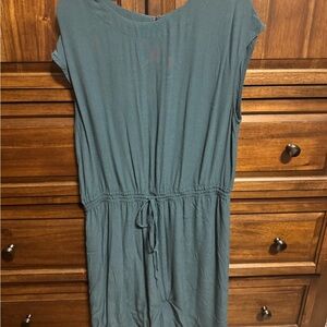 LOFT Green Sleeveless Scoop Neck Mini Dress
